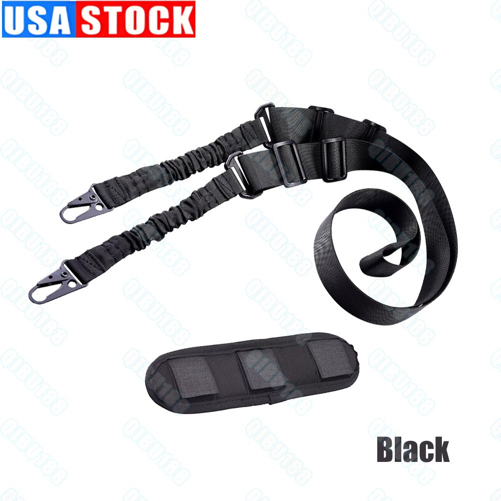 Tactical Adjustable Quick Release 2 Point Rifle Gun Sling Strap +Shoulder Padded