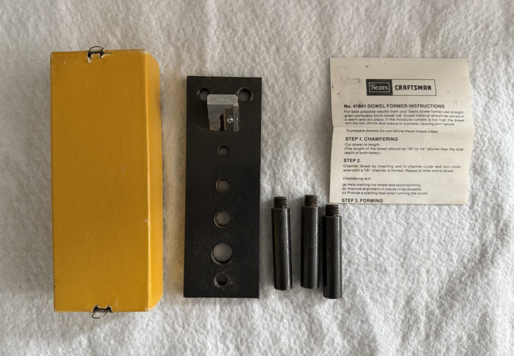 SEARS CRAFTSMAN DOWEL MAKER SET 41841