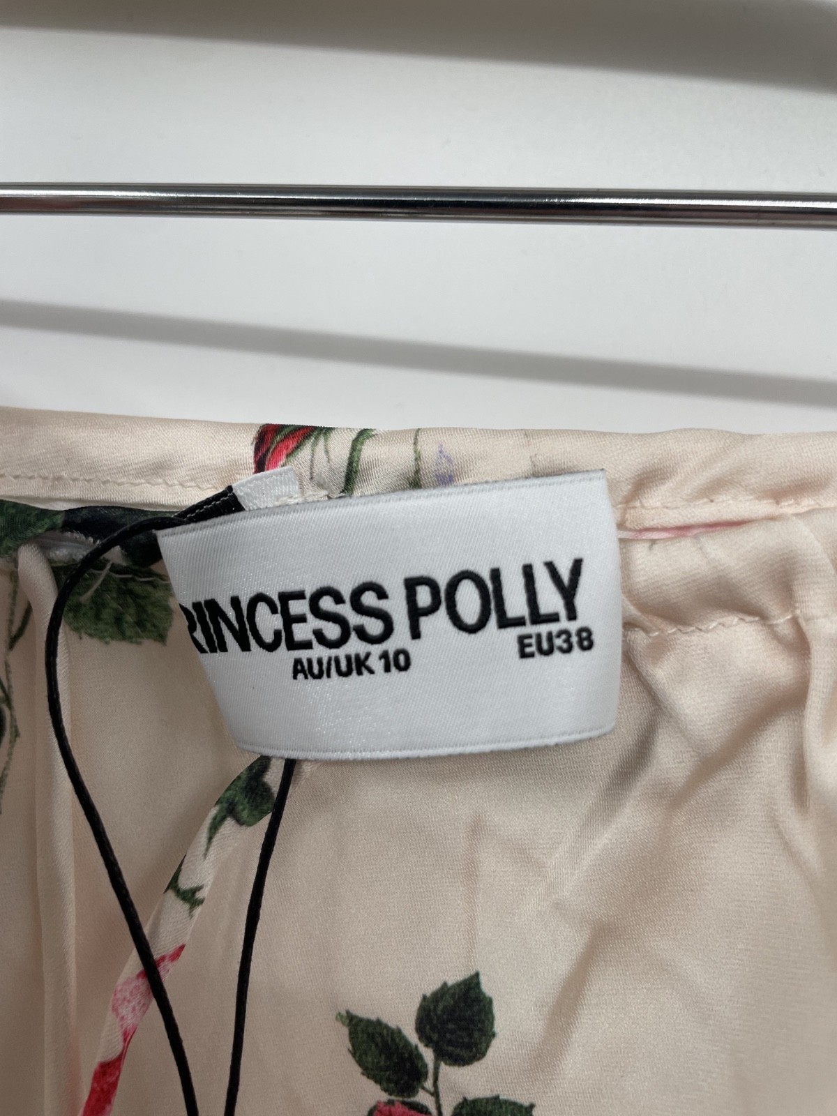 Princess Polly Alegria Maxi Skirt Women's 6 Cream Floral Tir-Waist Cottage NWT