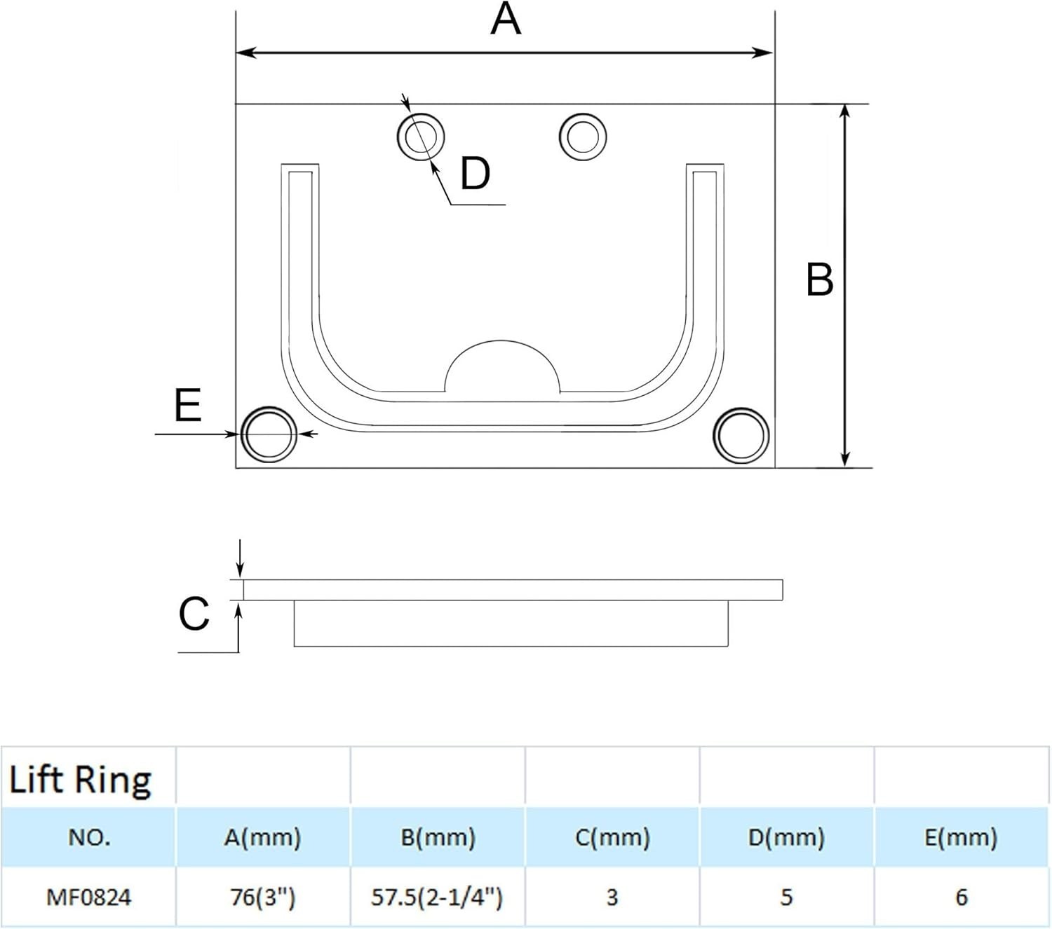 Boat Ring Hatch Pull Flush Lift, Marine Stainless Steel Boat Deck Hatch Handle