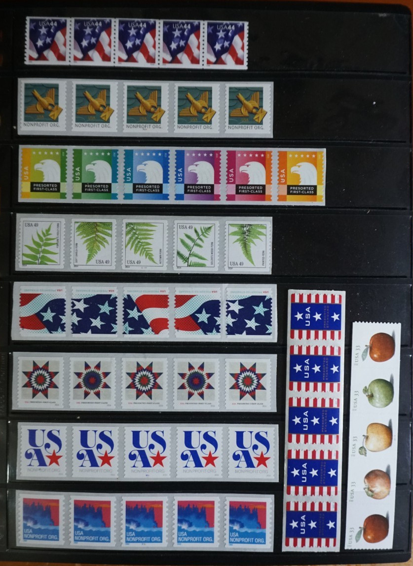 One very fine lot of MNH Plate Number coils