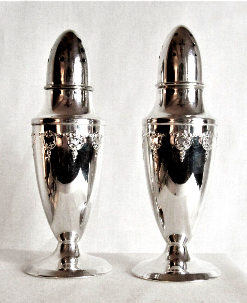Vintage W.B. MFG Co. Silver Plated Salt & Pepper Shakers- 2884- USA