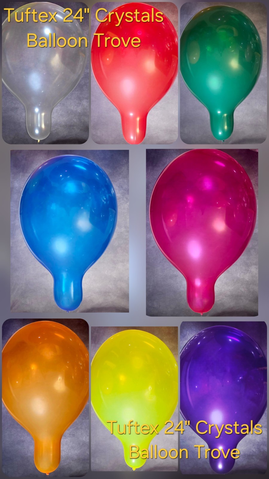 Tuftex 24" 25ct Assorted Crystal Balloons