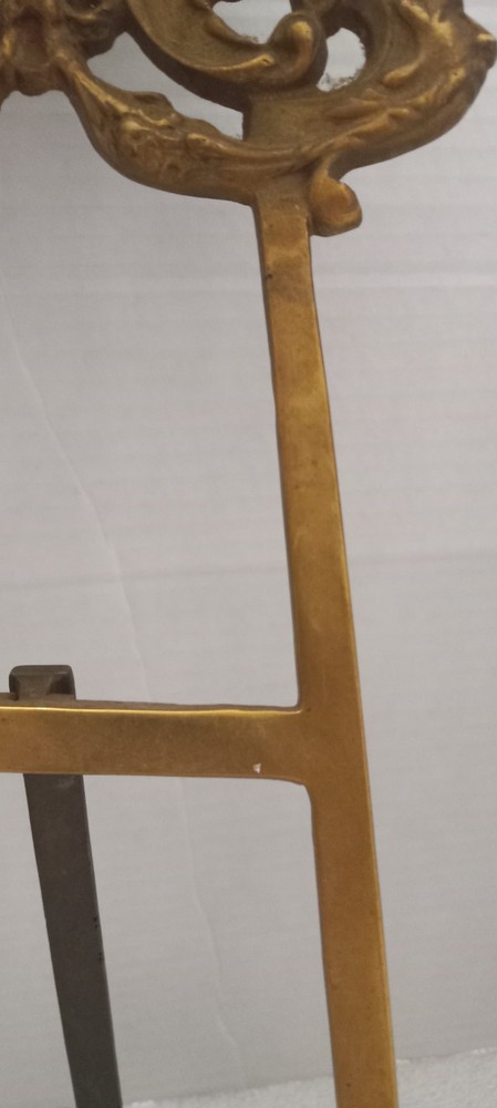 LARGE 19* VINTAGE BRASS EASEL