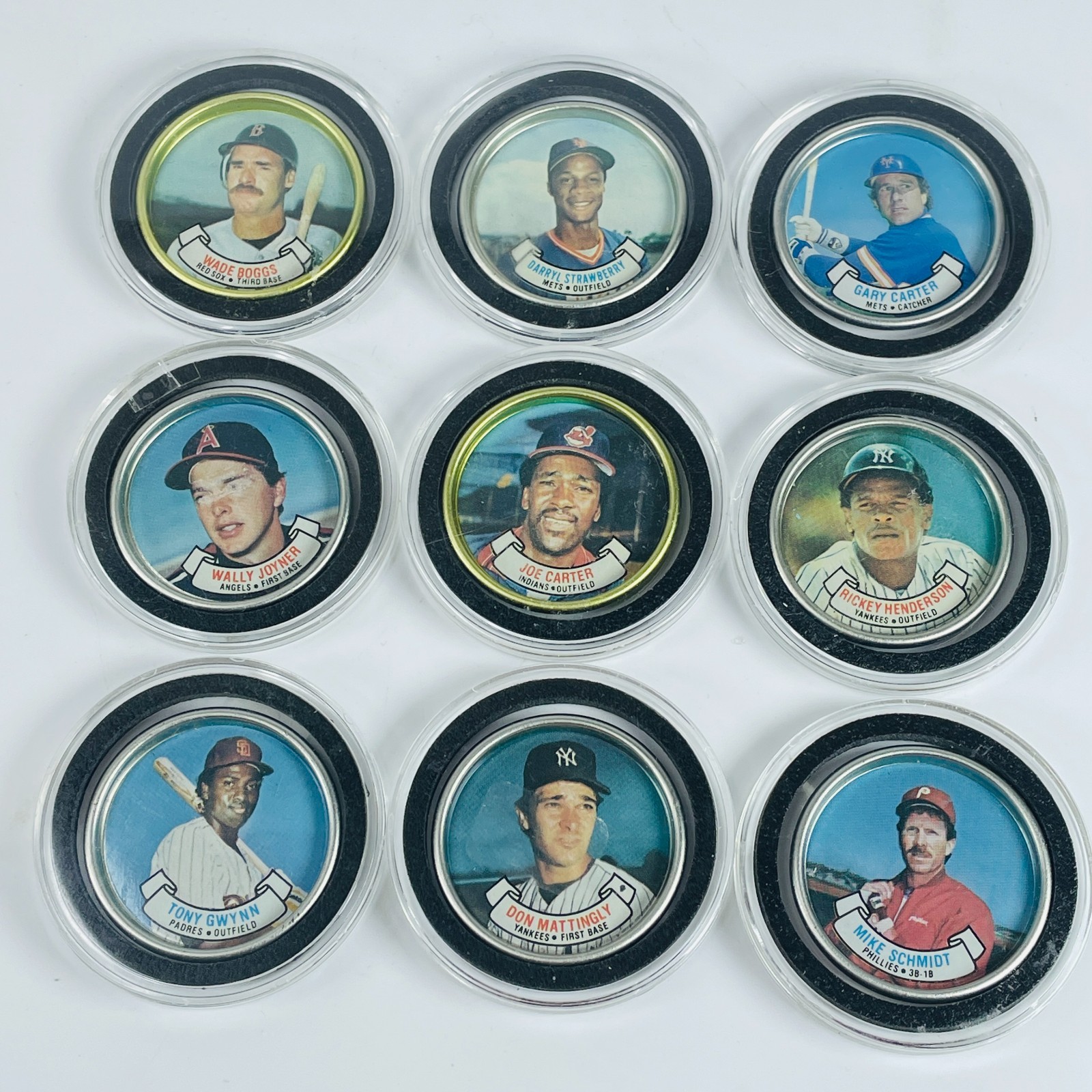 1987 Topps Baseball Coins Lot of 9 Star Players Mattingly Strawberry Puckett