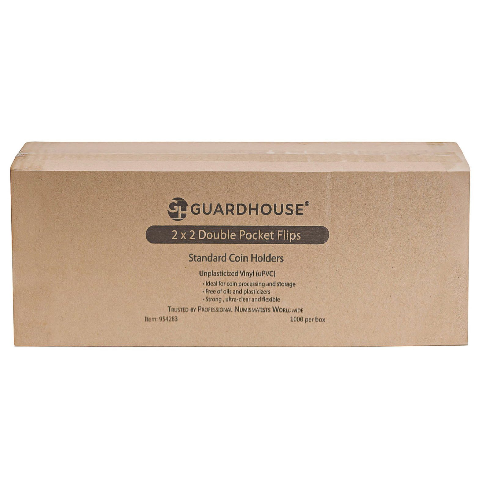 1000 2x2 Double Pocket Vinyl Coin Holder Clear Plastic Flip Safe PVC Free Bulk