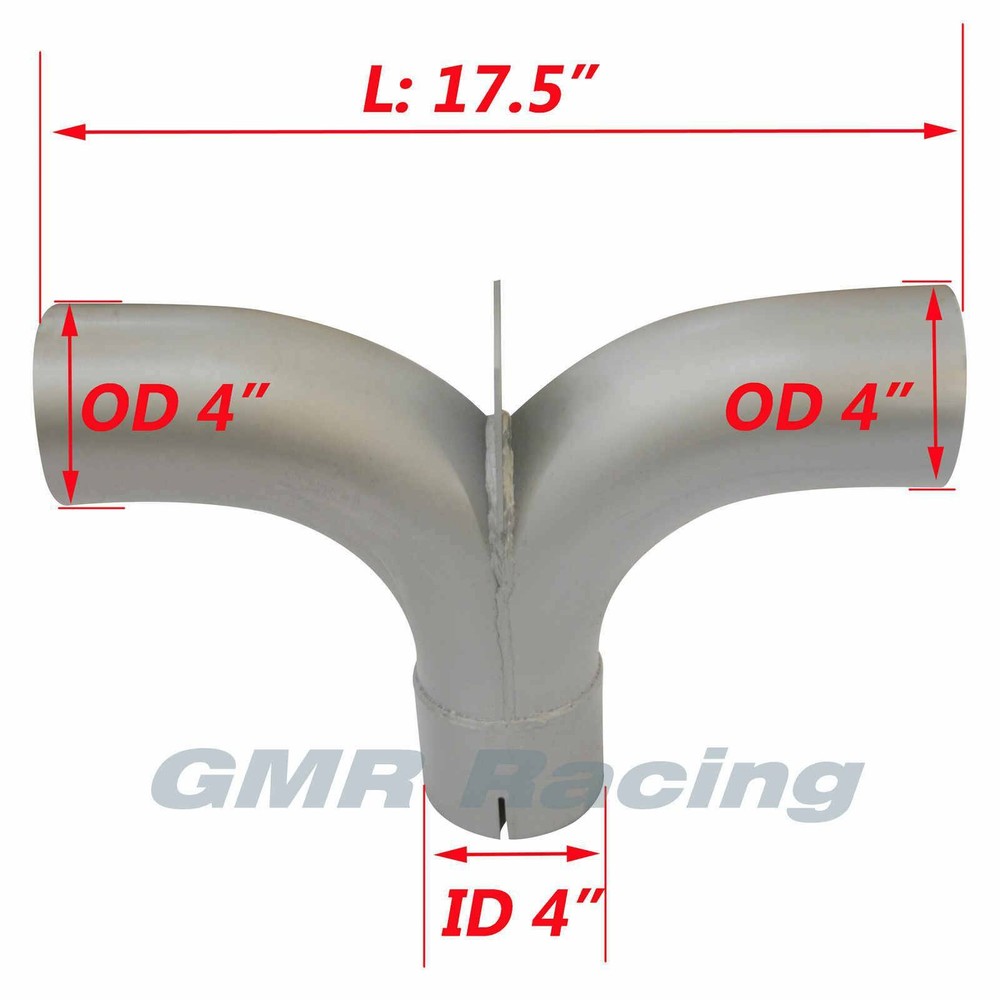 Aluminized 4 Inch Y-Pipe With Bracket 4" Aluminized 4" /OD