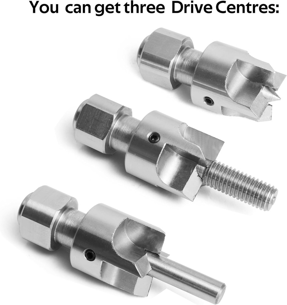 NCK-DC 3pcs set 4 Prong Drive Centre with Interchangable Centre Points for CK &