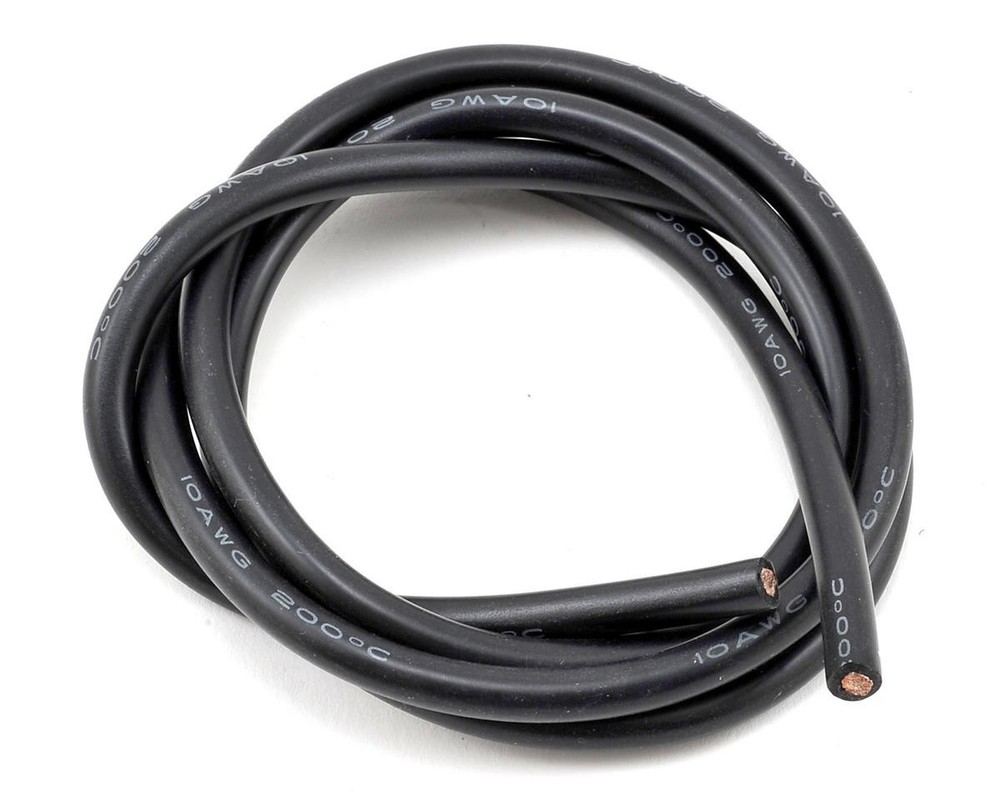 Maclan 10awg Flex Silicon Wire (Black) (3') [MCL4030]