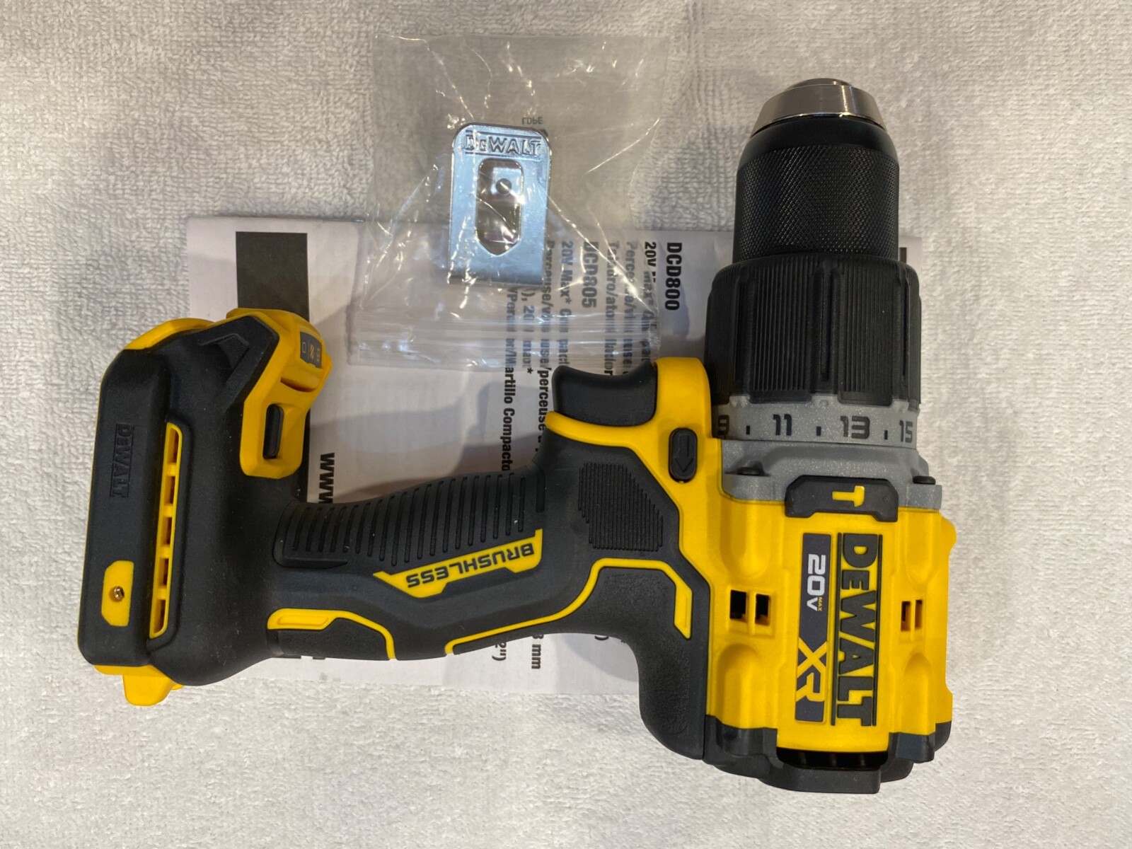 New Dewalt DCD805B 20V Max XR 1/2" 2 Speed Brushless Hammer Drill Driver Li-ion