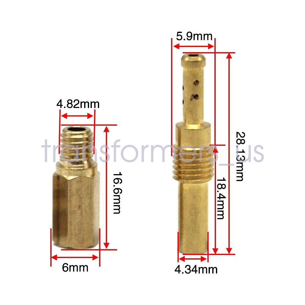 10Pcs Slow Pilot Jet 10Pcs Carburetor Main Jet kit & for PWK Keihin OKO CVK PWM
