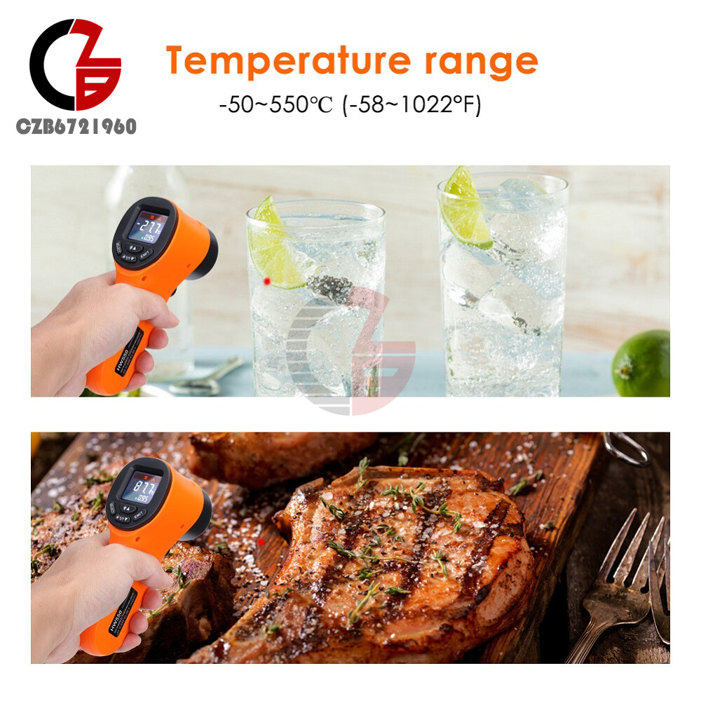 High-Precision IR Temperature Sensor Digital LED Gun Non Contact Thermometer