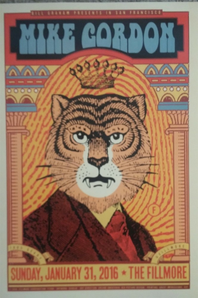 Mint Mike Gordon Phish Fillmore Poster 2016 a