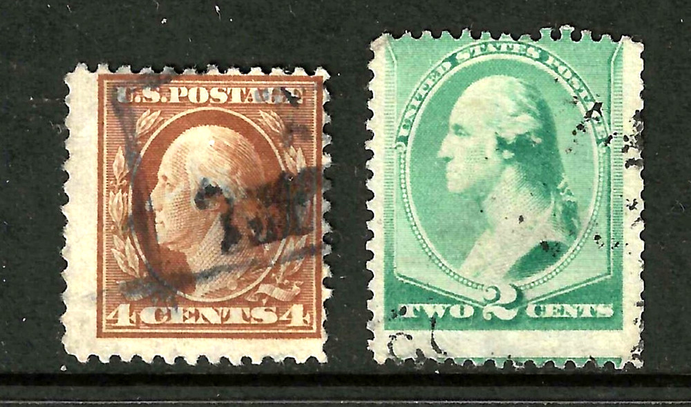 Misperf Errors#213 Washington Franklin 2-3-4 Cent 1888-1922 US 81A45