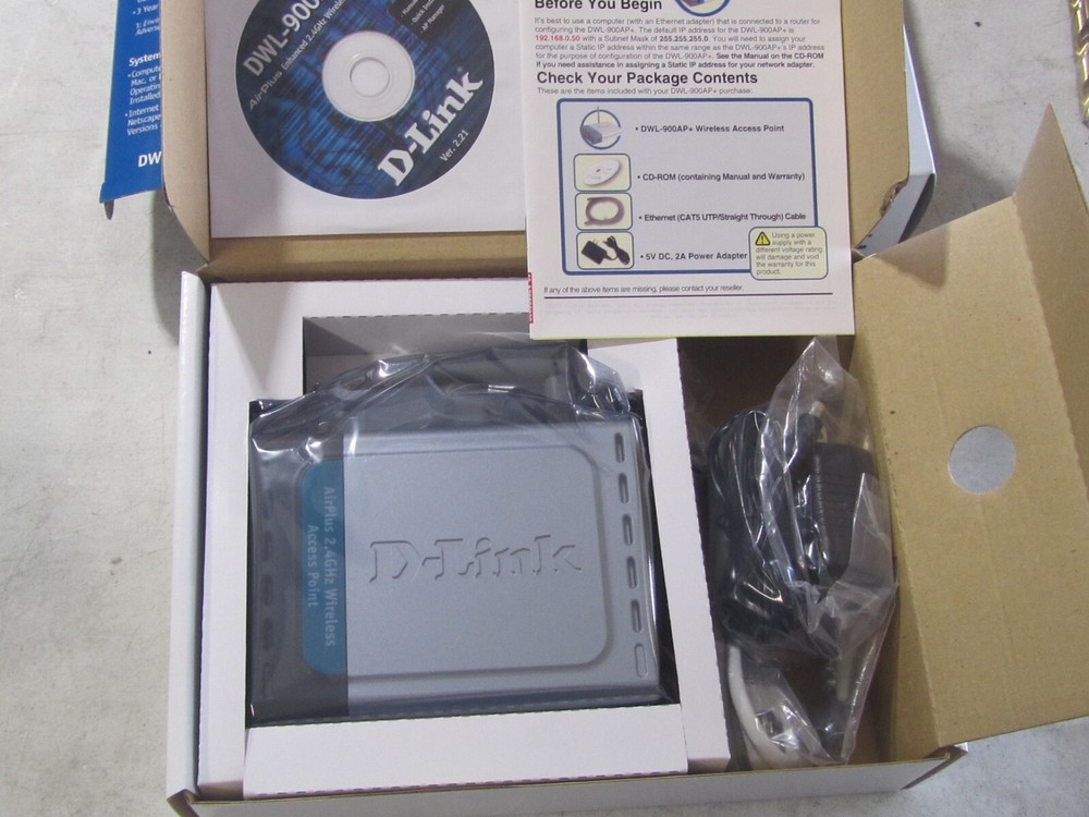 D Link AirPlus DWL-900AP+ Wireless 22MBPS Access Point