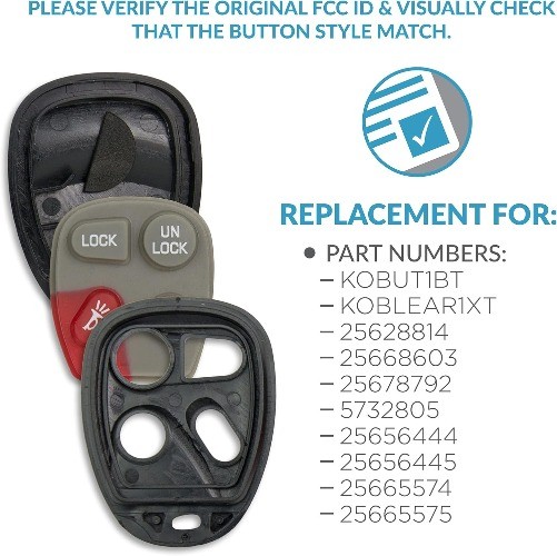 Replacement for Key Fob Shell Case for Vehicles - Shell Only
