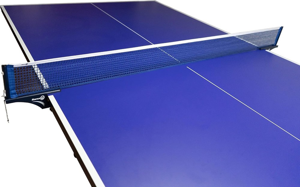 Table Tennis Net and Post Set Thickened Folding 72 Inch Blue