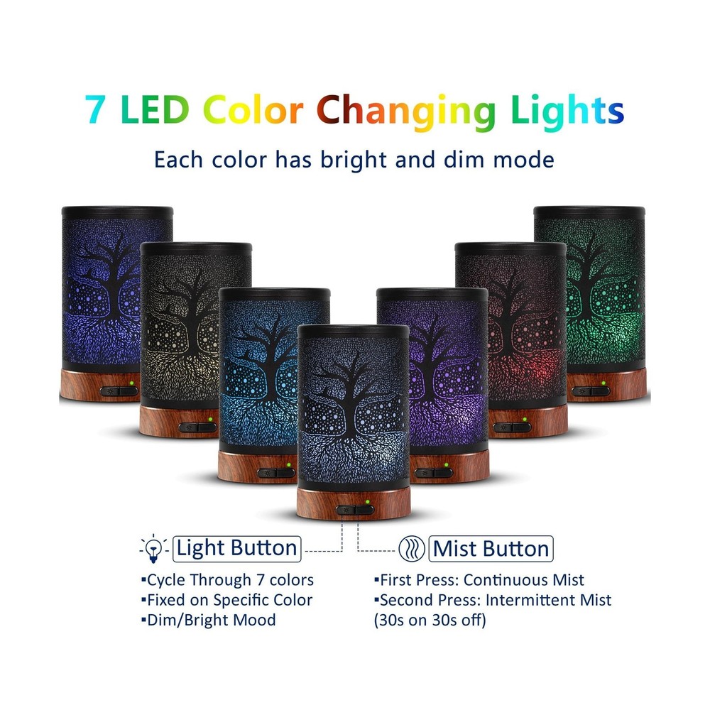 Aromatherapy Essential Oil Diffuser 150ml- Electric Cool Mist Aroma Diffuser ...