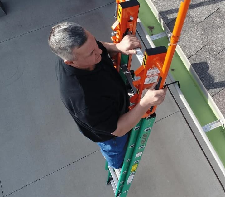 Bighorn Patent Stabilizer Ladder Safety Rails Stand Off Heavy Duty Ball Mount!