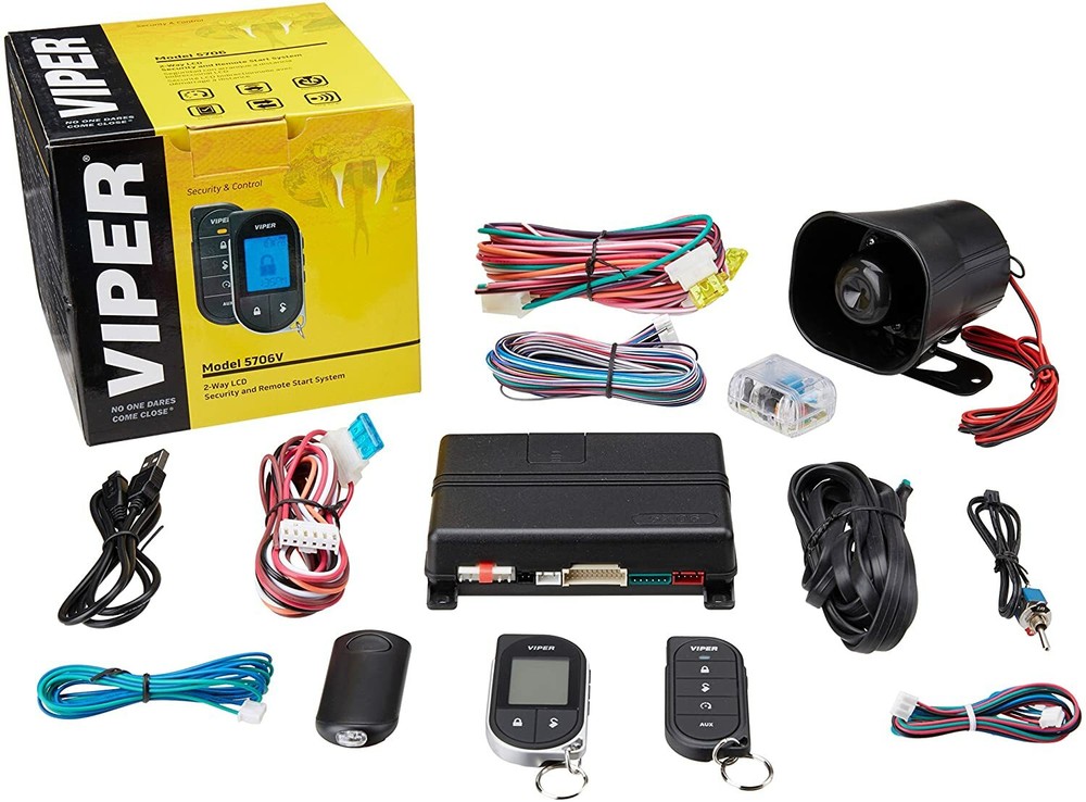 Viper 5706V LCD 2-Way Security Remote Start System + 4 PCS Universal Door Lock