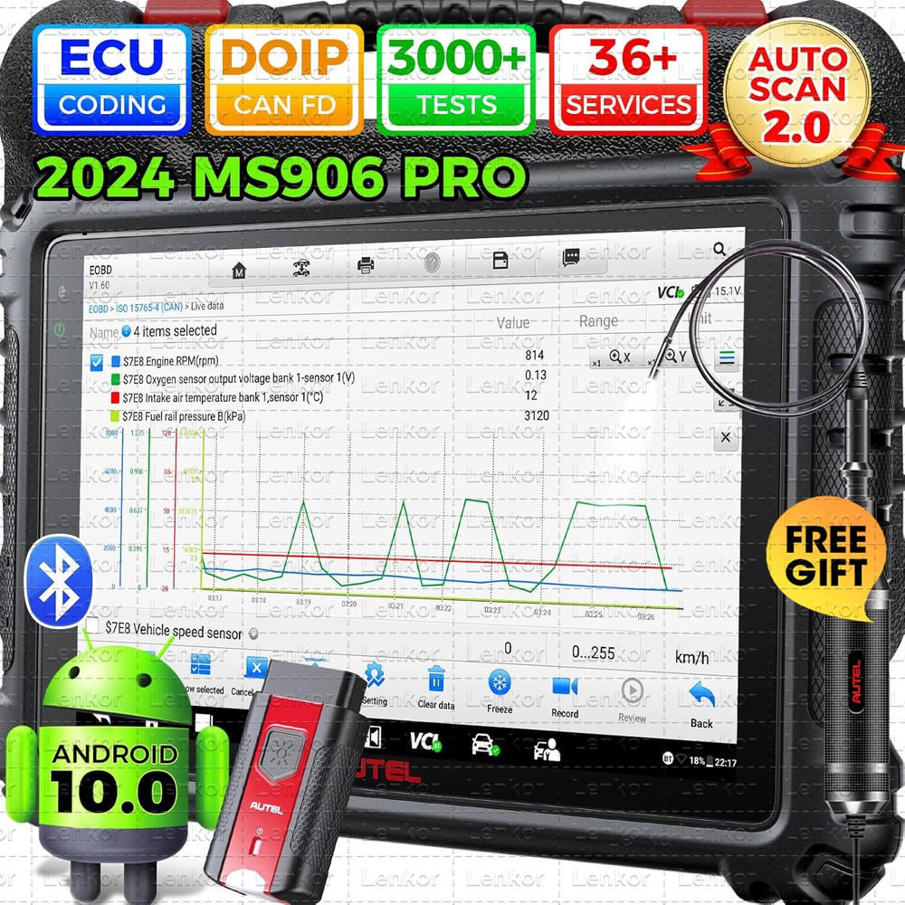 2024 Newest Autel MaxiSys MS906 Pro C.oding Full System Diagnostic Scanner Tool