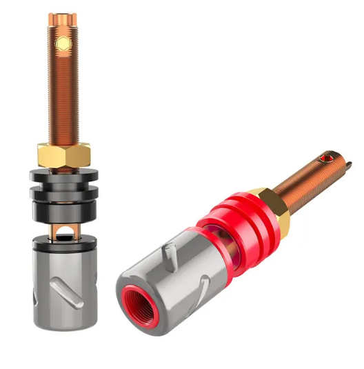HiFi Copper Binding Post Amplifier Banana Plug Terminal Speaker Socket Connector