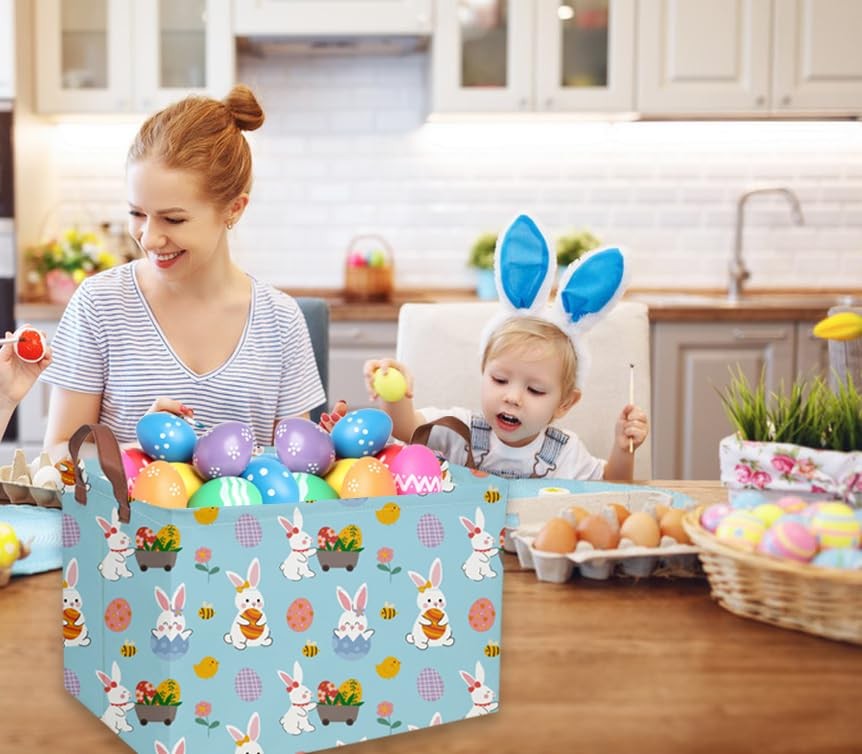 DDBASKET Rectangular Easter Basket Kids Gift Baskets Empty Baby Basket for Bo...