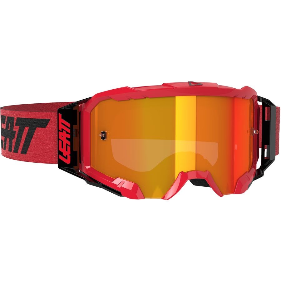 NEW Leatt 5.5 Velocity Motoccross Dirt Bike Goggles iriz Red W/Red Mirror Lens