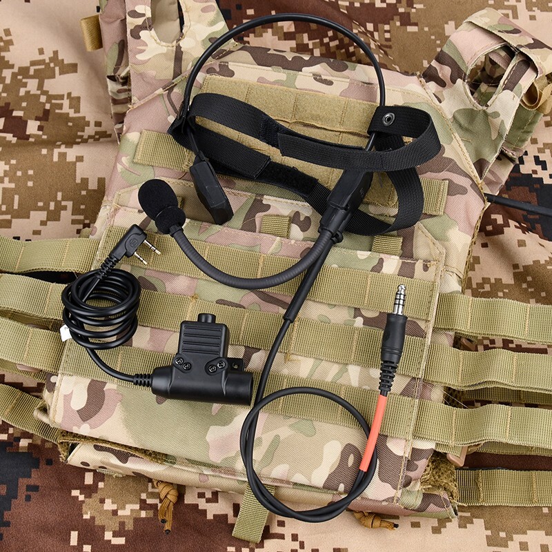 Tactical Headset Signal Bone-Conduction Speaker MH180-V For Interface 7.0PLUG