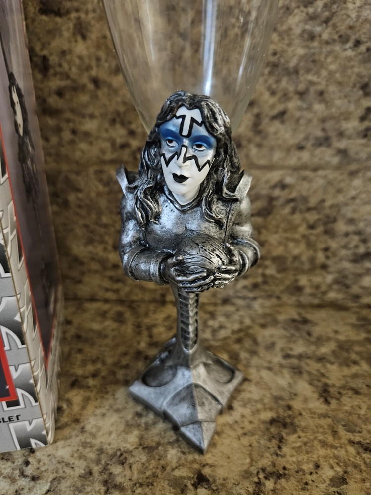 KISS Ace Frehley Goblet Wine Glass Spencer Gifts #574640 Rock Band Collectible