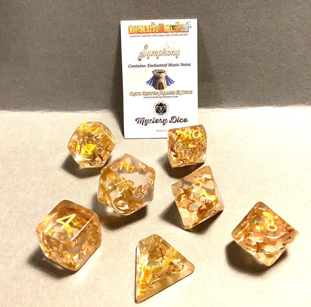 Gate Keeper Games Symphony Gold Polyhedral Dice