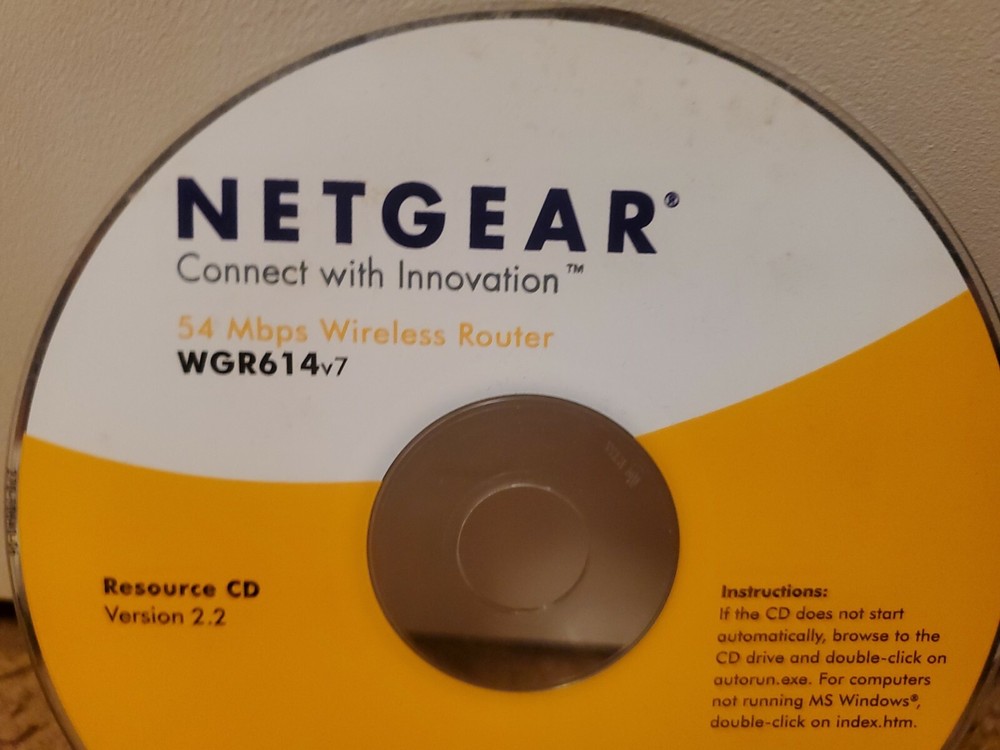 Netgear Wireless Router WGR614v7 Resource CD Ver. 2.2 (Software, 2007)