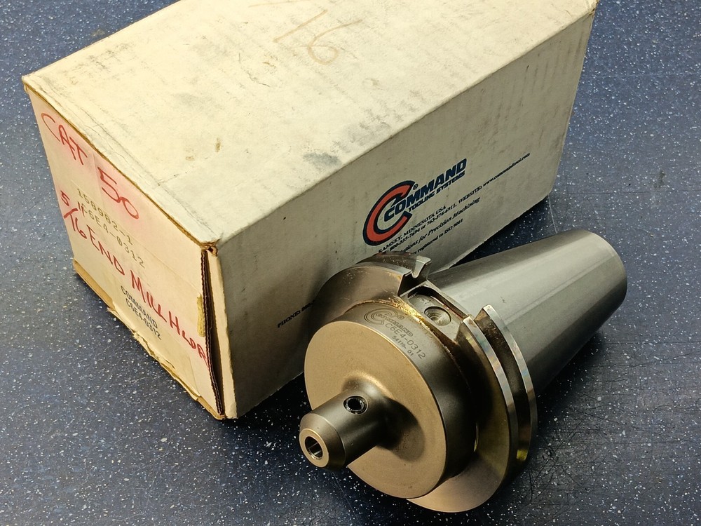 NEW Command CAT50 5/16" ID Solid End Mill Tool Holder C6E4-0312 CNC USA .3125