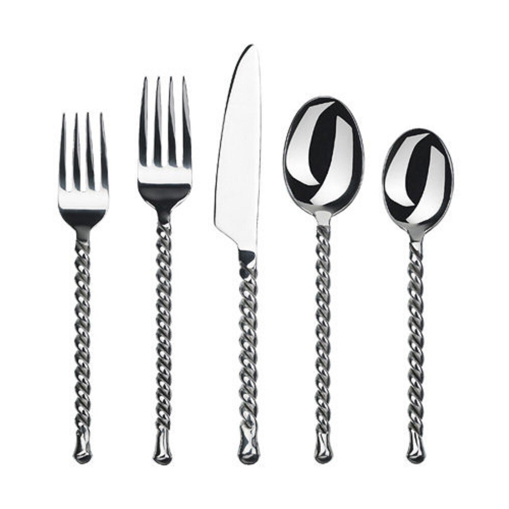 Gourmet Settings Silver Tear 18/10 Stainless 20pc. Flatware Set