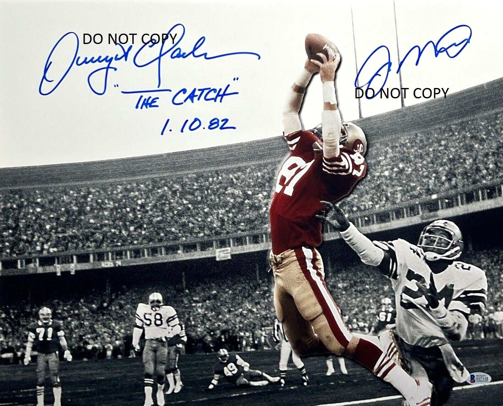 DWIGHT CLARK - THE CATCH Signed 8x10 Reprint Photo - 49ers - Joe Montana !!