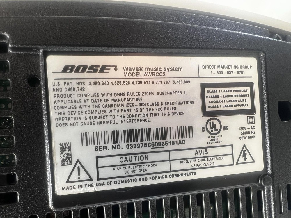 Bose Wave Music System AWRCC2 w/ Control
