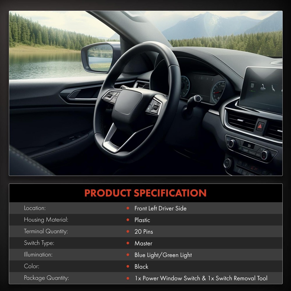 Master Power Window Switch for Toyota 4Runner 2014-2023 Front Driver Left Side