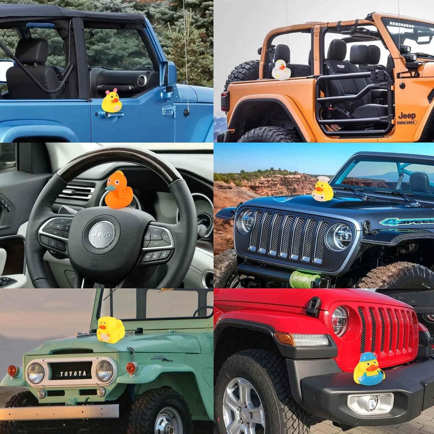 Rubber Ducks in Bulk,Assortment Duckies for Jeep Ducking Floater Duck Bath Toys