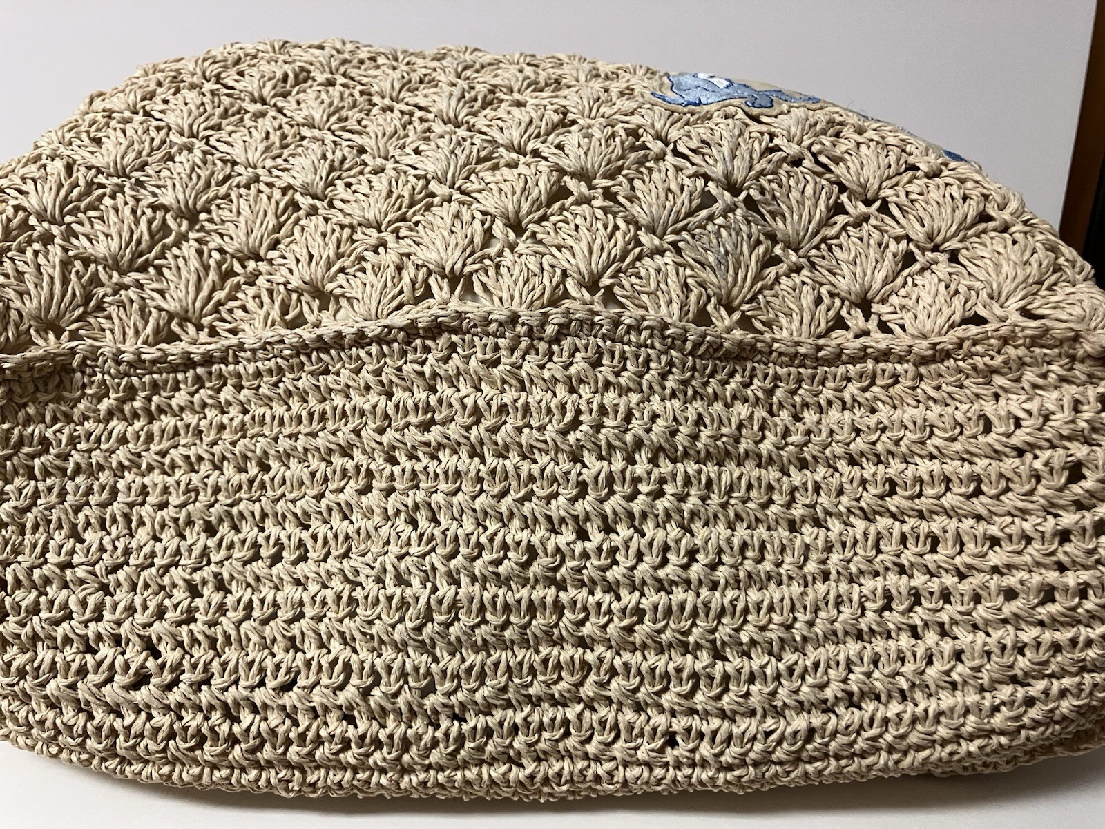 VINTAGE Disney Lady & the Tramp Woven Straw Tote Wallet Card Coin Case Lot EUC