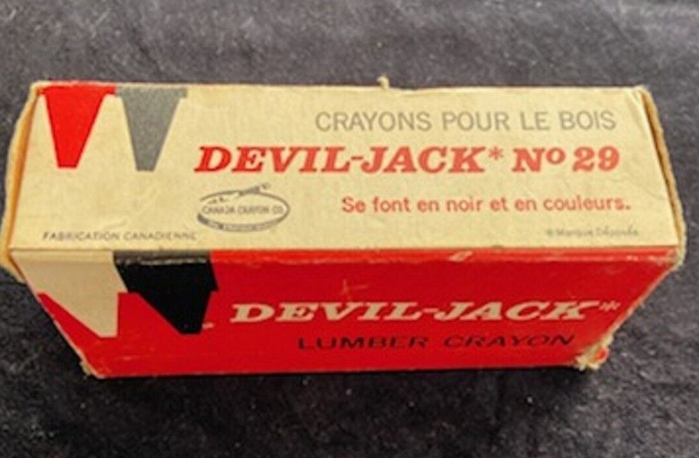 Vintage Devil-Jack #29 Red Lumber Crayons 1 Dozen