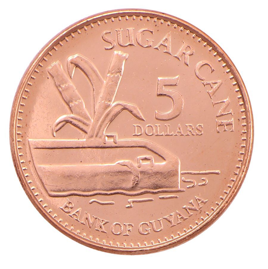 Guyana 5 Dollars, 2015, KM #51, Mint X 100 PCS