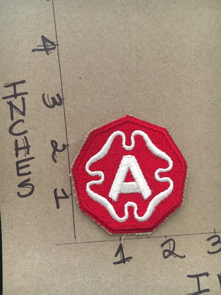 WW2 to Korea era 9th US Army c/e no glow Patch 4/24/25