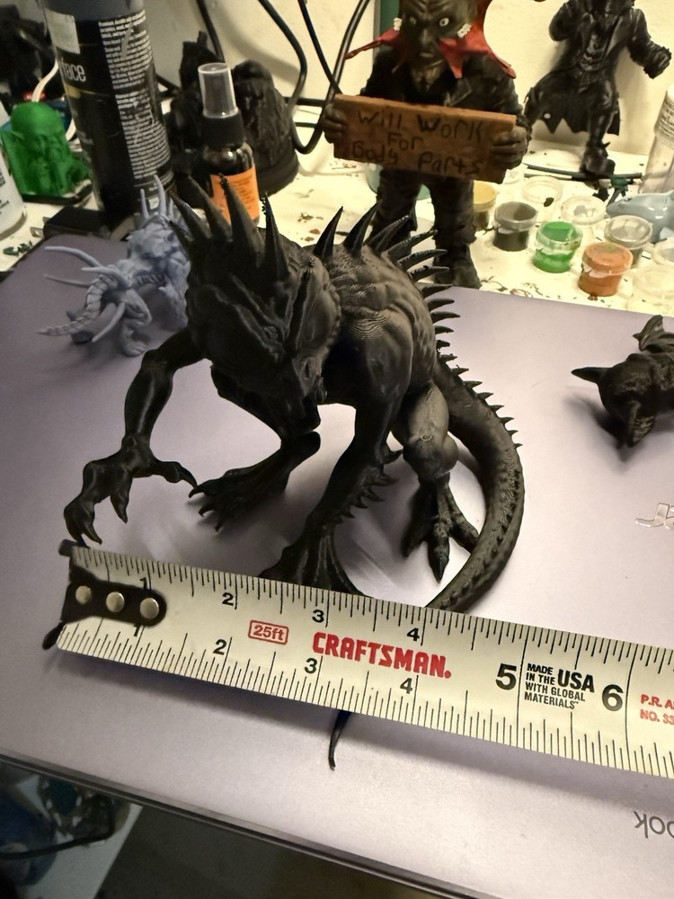 Unpainted Chupacabra Figure Cryptid