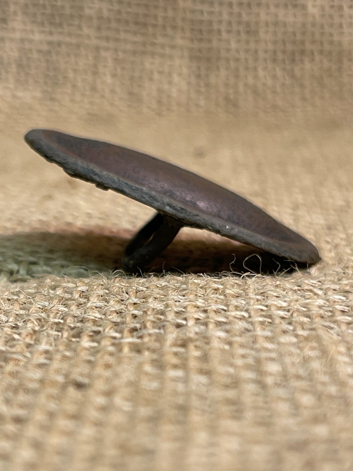 Small Sized Civil War Cavalry Lead Filled Bridle Rosette Recovered At Resaca Ga.