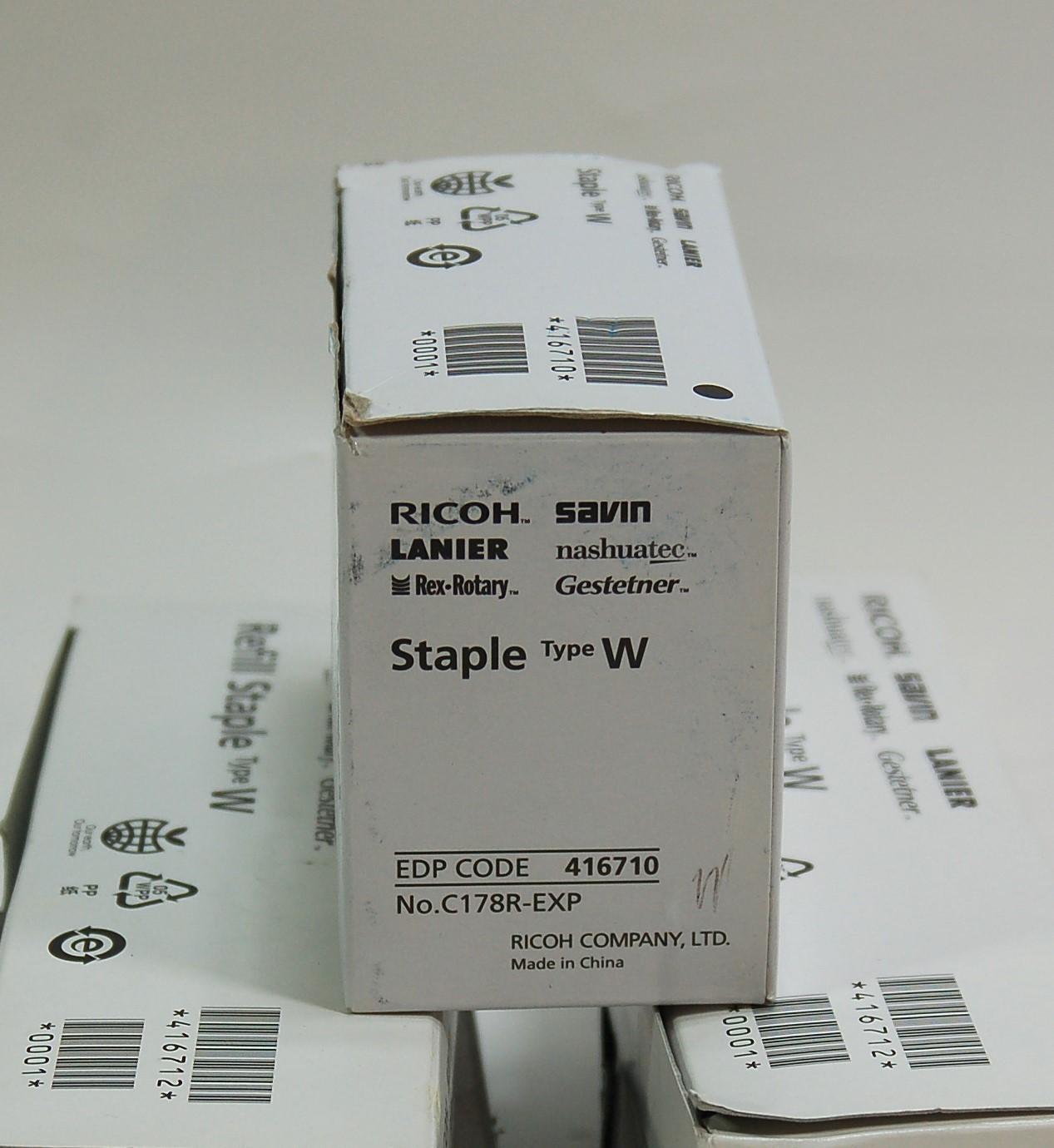 Huge Lot Ricoh Savin Lanier Type W Staples 15 Carts w/ Holder 416710 416712