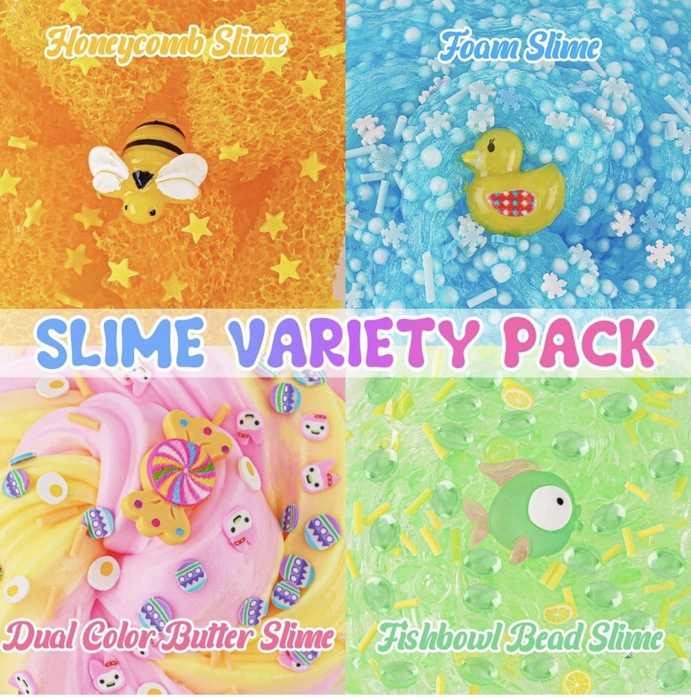 8 Pack Slime Variety Pack Different Textures 8x100ml Slimes Kit