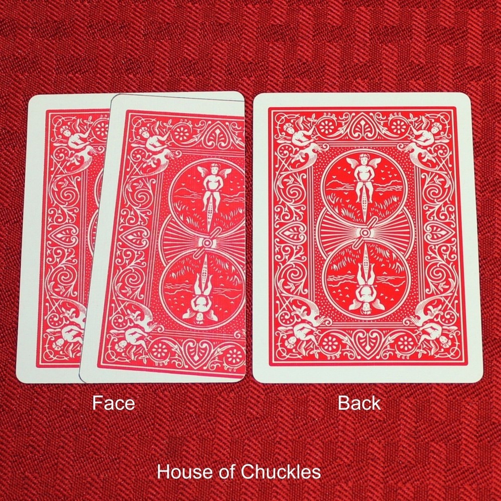 Red Backs Overlapping, Bicycle Printed Gaff Card, Red