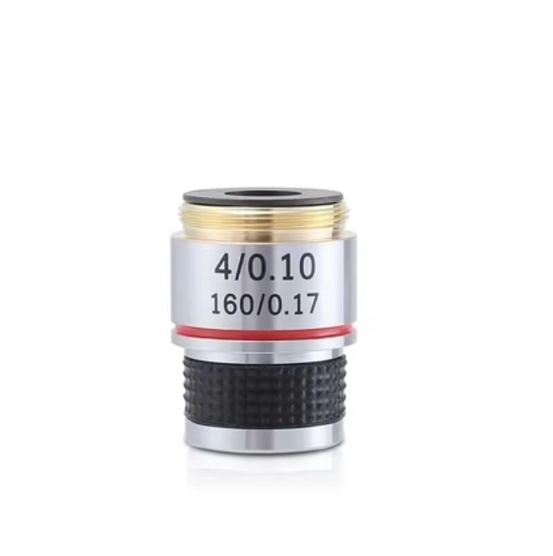 Biological Microscope 185mm Achromatic Objective Lens 4X -100X RMS Thread