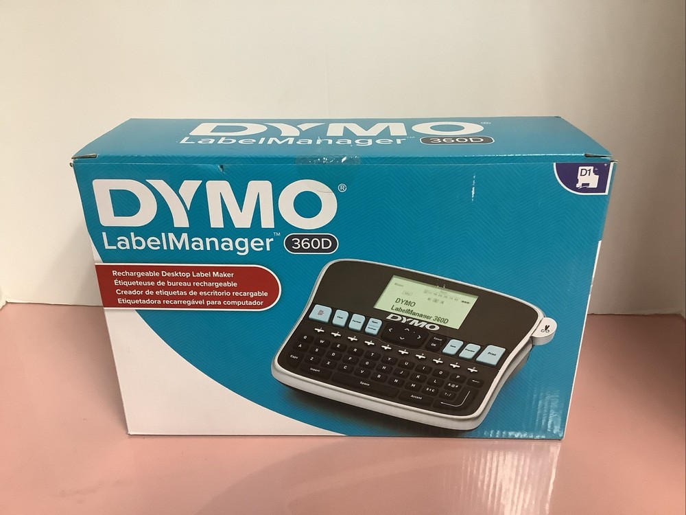 Dymo LabelManager 360D Desktop Label Maker Thermal Printer w Battery AC Adapter