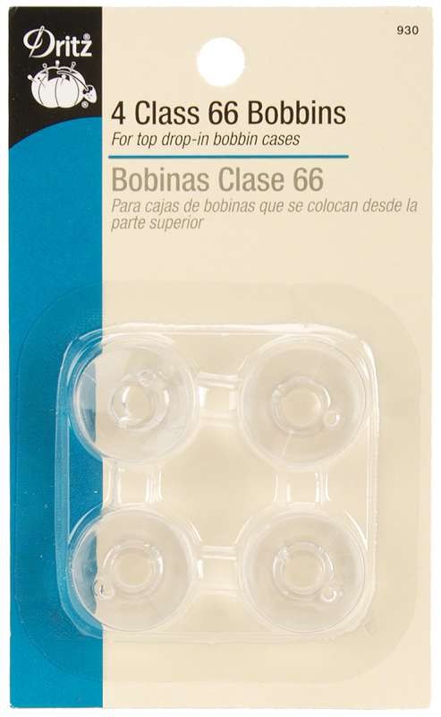 Plastic Class 66 Bobbins 4/Pkg